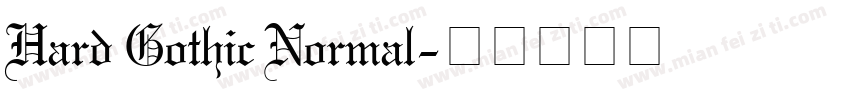 Hard Gothic Normal字体转换